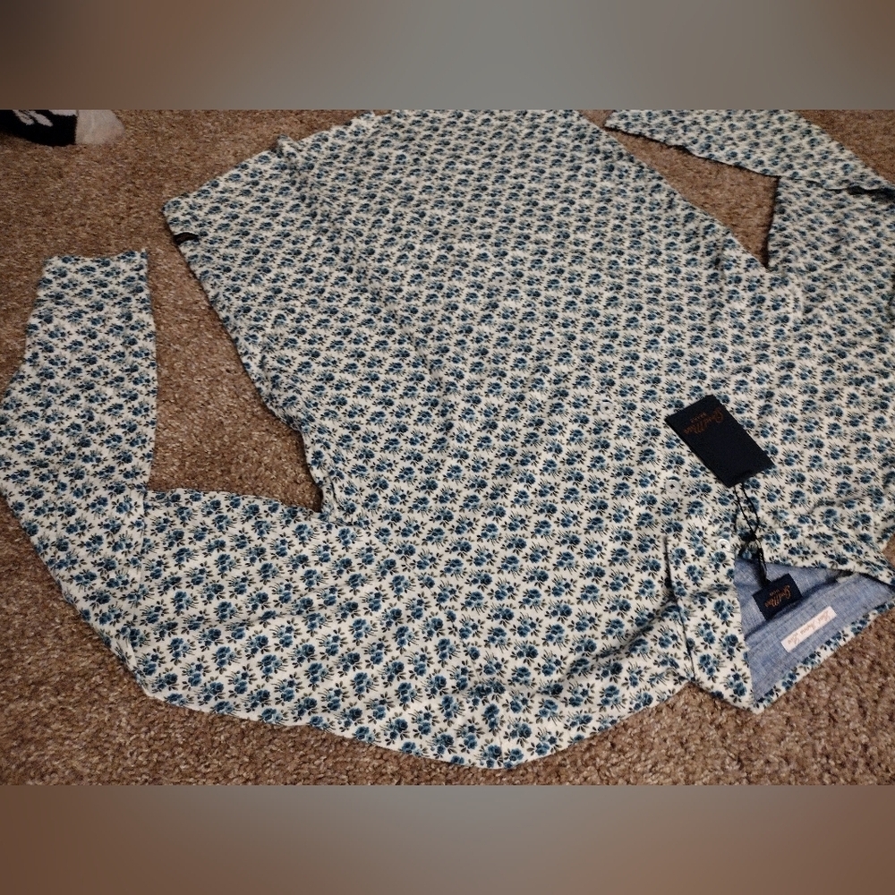 Good Man Brand Floral Long Sleeve Shirt Medium NWT - Picture 3 of 10